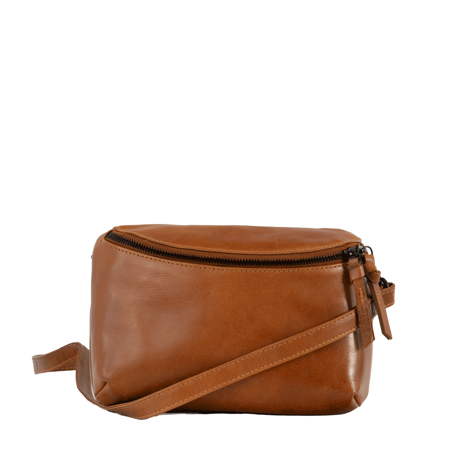 Saccoo Leren Schoudertas Grazie Cognac