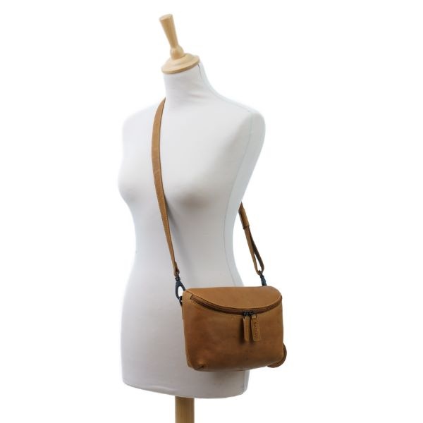 Saccoo Leren Schoudertas Grazie Cognac