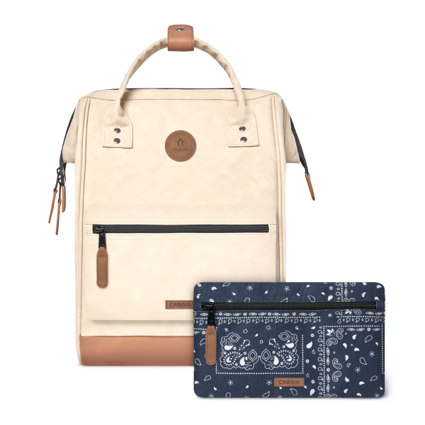 Cabaia Adventurer Rugzak Medium Andenne Beige Vegan Nubuck
