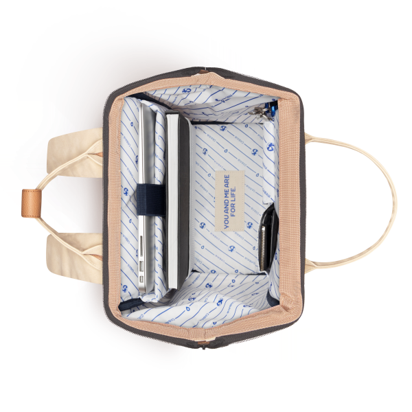 Cabaia Adventurer Rugzak Medium Andenne Beige Vegan Nubuck