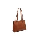 Chesterfield Leren Schoudertas Cognac Marvos