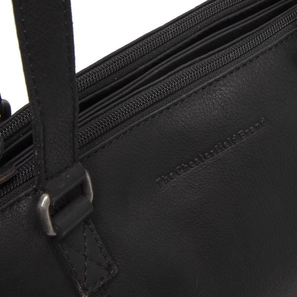 Chesterfield Leren Schoudertas Black Marvos