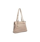 Chesterfield Leren Schoudertas Beige Marvos