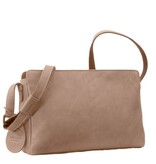 Saccoo Leren Schoudertas  Arica Taupe