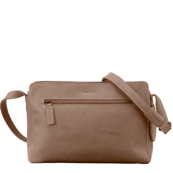 Saccoo Leren Schoudertas  Arica Taupe