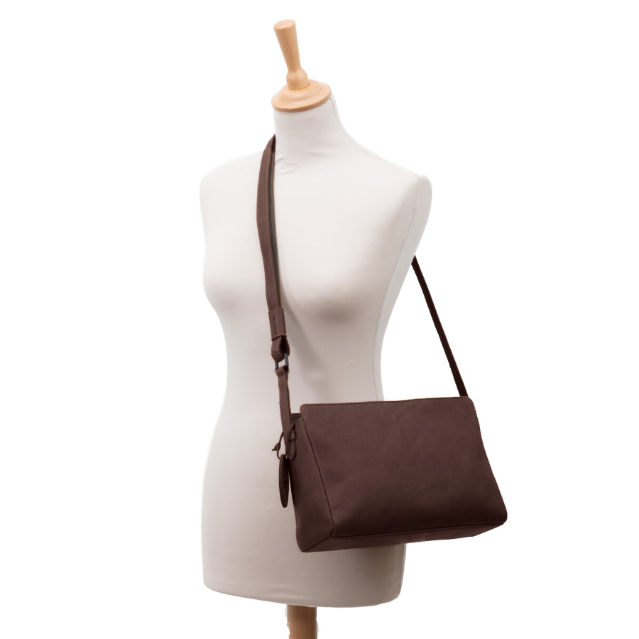 Saccoo Leren Schoudertas  Arica Chestnut