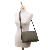 Saccoo Leren Schoudertas  Arica Military Green