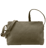 Saccoo Leren Schoudertas  Arica Military Green