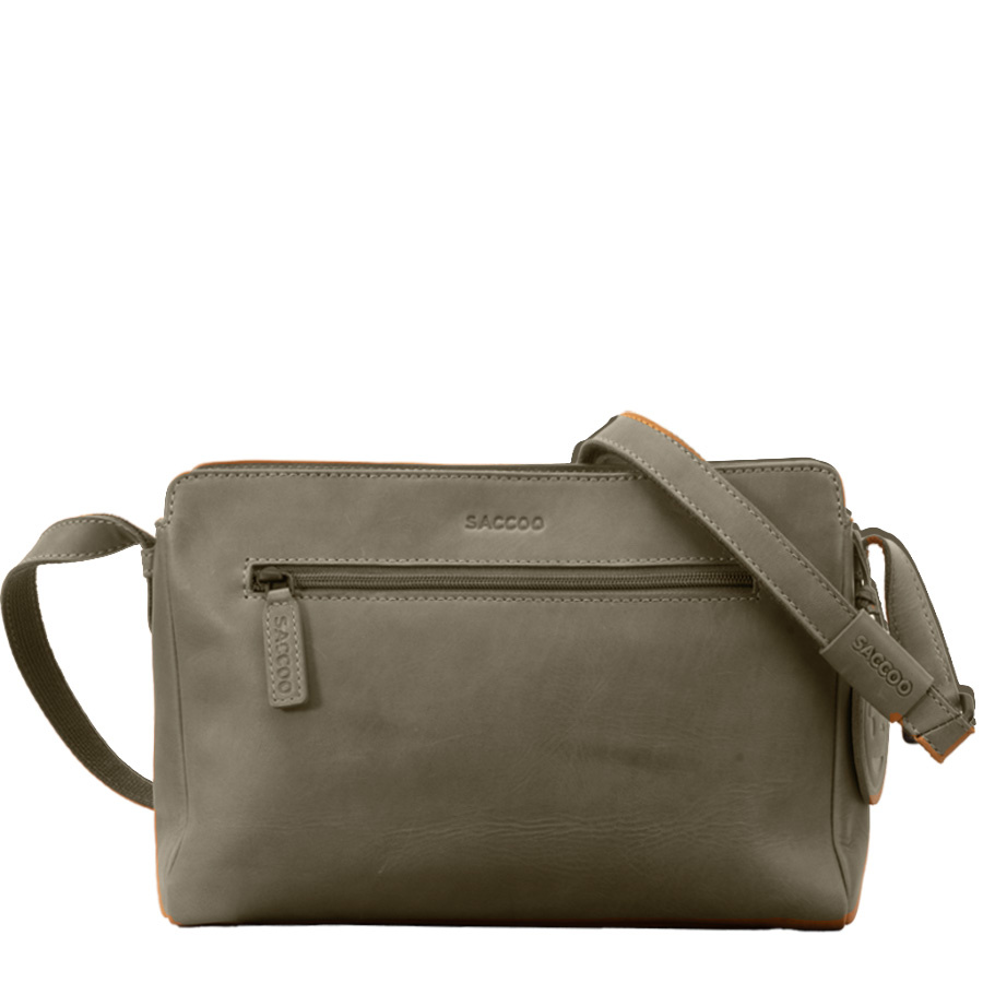 Saccoo Leren Schoudertas  Arica Military Green