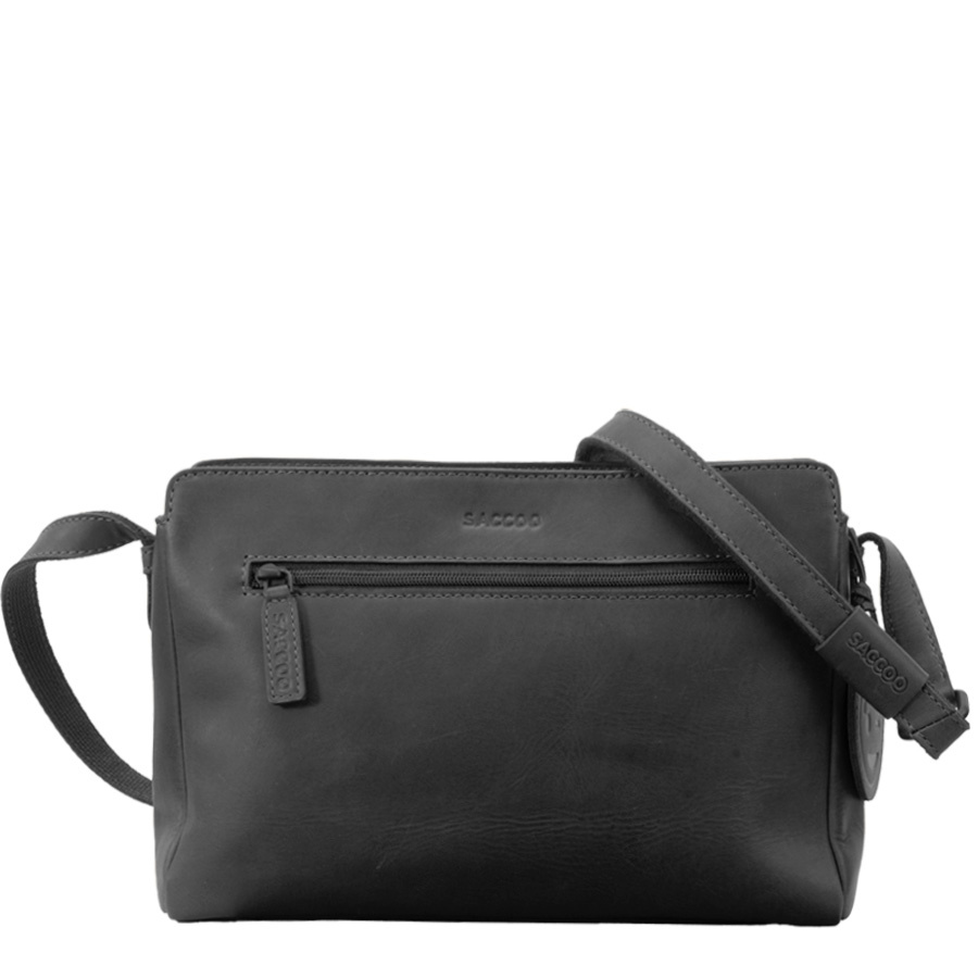 Saccoo Leren Schoudertas  Arica Black