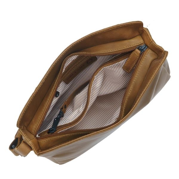 Saccoo Leren Schoudertas  Arica Cognac