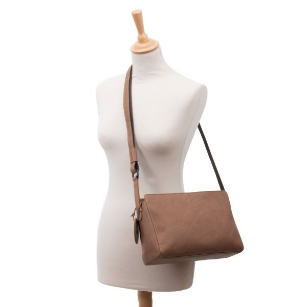 Saccoo Leren Schoudertas  Arica Cognac