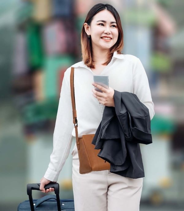 Saccoo Leren Schoudertas  Arica Cognac