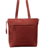 Saccoo Leren Shopper/laptoptas Compras Red