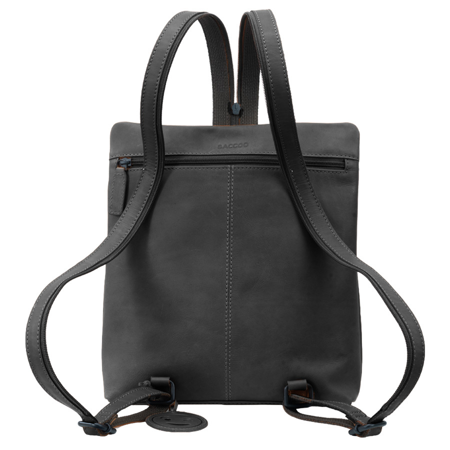 Saccoo Leren rugtas Lisa Black