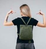 Saccoo Leren rugtas Lisa Military Green