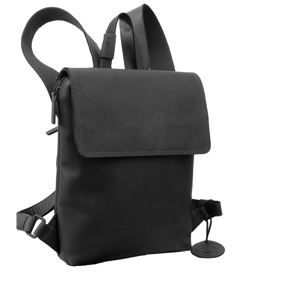 Saccoo Leren rugtas Acis M Black