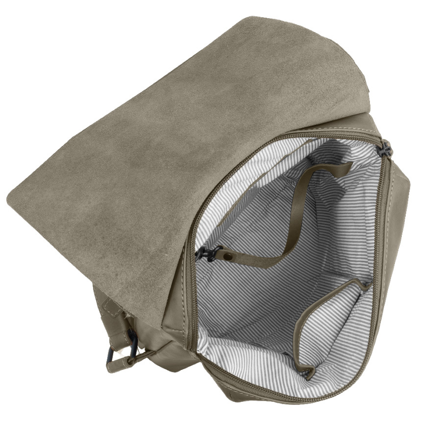 Saccoo Leren rugtas Acis M Military Green