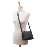 Saccoo Leren schoudertasje Tre Black