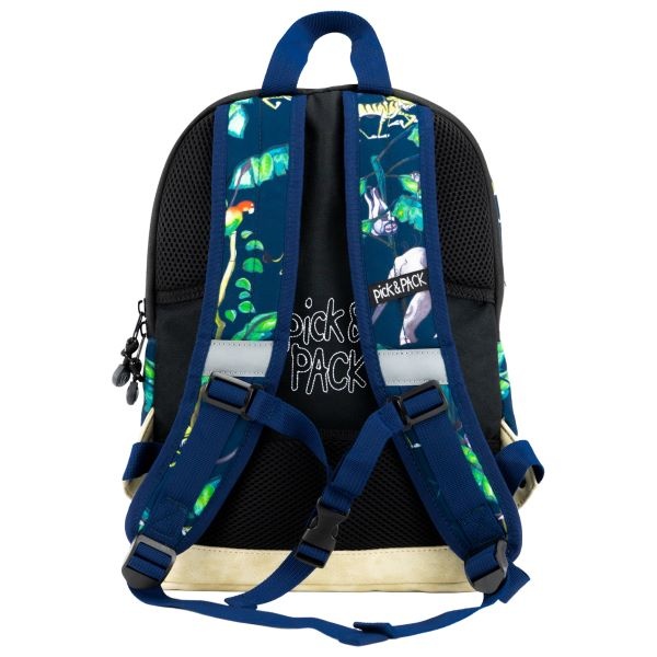 Zebra Pick & Pack Jungle rugtas Blauw Medium