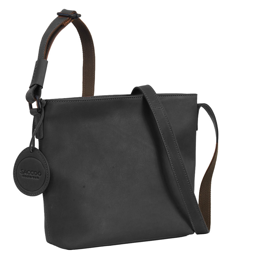 Saccoo Leren schoudertas Grenada 71143 Black