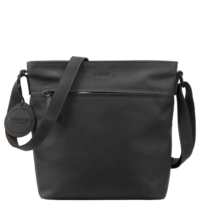 Saccoo Leren schoudertas Grenada 71143 Black