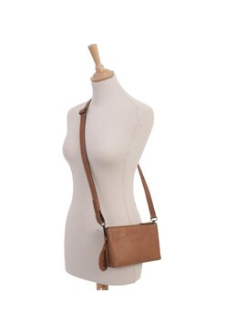 Saccoo Leren schoudertasje Codra 71733 cognac