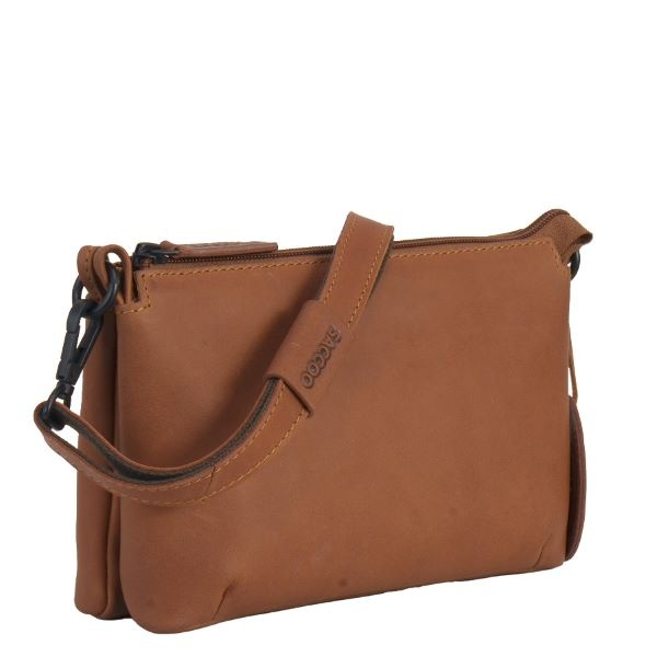 Saccoo Leren schoudertasje Codra 71733 cognac