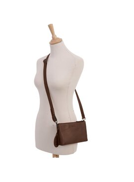 Saccoo Leren schoudertasje Codra 71733 chestnut