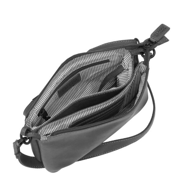Saccoo Leren schoudertasje Codra 71733 Black