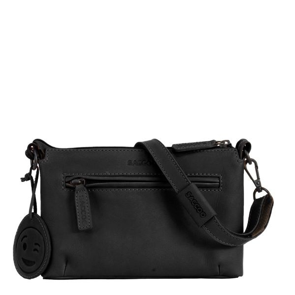 Saccoo Leren schoudertasje Codra 71733 Black