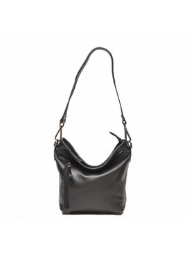Berba Leren schoudertas Elba collectie Black 828-052