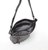 Berba Leren schoudertas Elba collectie Black 828-052