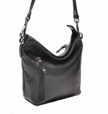 Berba Leren schoudertas Elba collectie Black 828-052