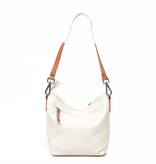 Berba Leren schoudertas Elba collectie White 828-052