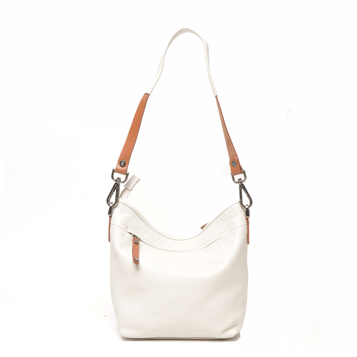 Berba Leren schoudertas Elba collectie White 828-052