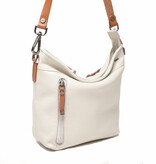 Berba Leren schoudertas Elba collectie White 828-052