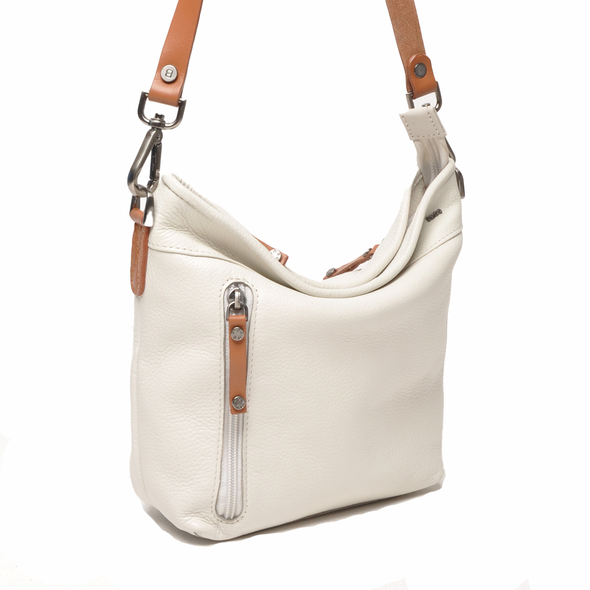 Berba Leren schoudertas Elba collectie White 828-052