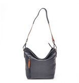 Berba Leren schoudertas Elba collectie Navy 828-052