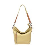 Berba Leren schoudertas Elba collectie Banana 828-052