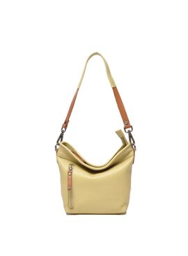 Berba Leren schoudertas Elba collectie Banana 828-052