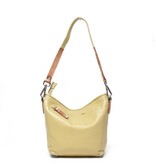 Berba Leren schoudertas Elba collectie Banana 828-052