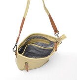 Berba Leren schoudertas Elba collectie Banana 828-052