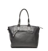 Berba Leren hand-schoudertas Elba collectie Black 828-501