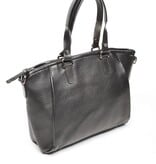 Berba Leren hand-schoudertas Elba collectie Black 828-501