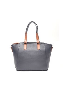 Berba Leren hand-schoudertas Elba collectie Navy 828-501