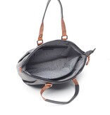 Berba Leren hand-schoudertas Elba collectie Navy 828-501