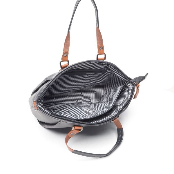 Berba Leren hand-schoudertas Elba collectie Navy 828-501