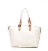 Berba Leren hand-schoudertas Elba collectie White 828-501