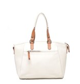 Berba Leren hand-schoudertas Elba collectie White 828-501